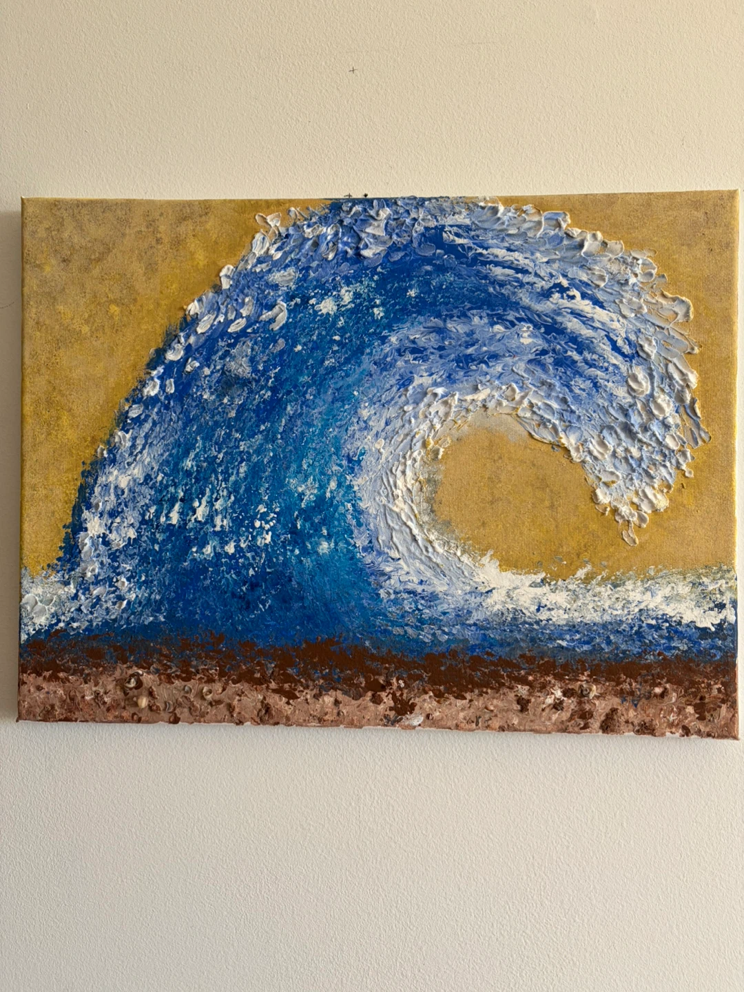 ORIGINAL TEXTURED OCEAN WAVE ART | HANDMADE CANVAS - photo 3
