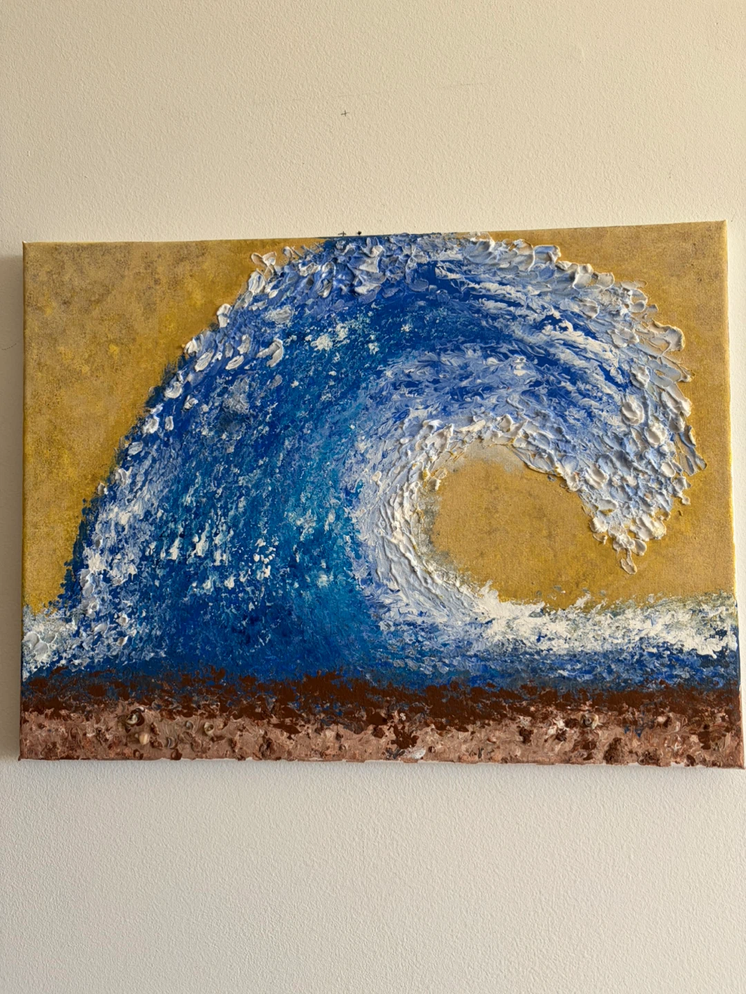 ORIGINAL TEXTURED OCEAN WAVE ART | HANDMADE CANVAS - photo 4
