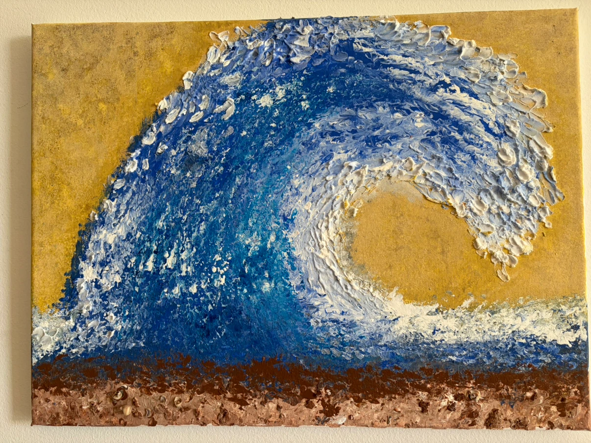 ORIGINAL TEXTURED OCEAN WAVE ART | HANDMADE CANVAS - photo 5