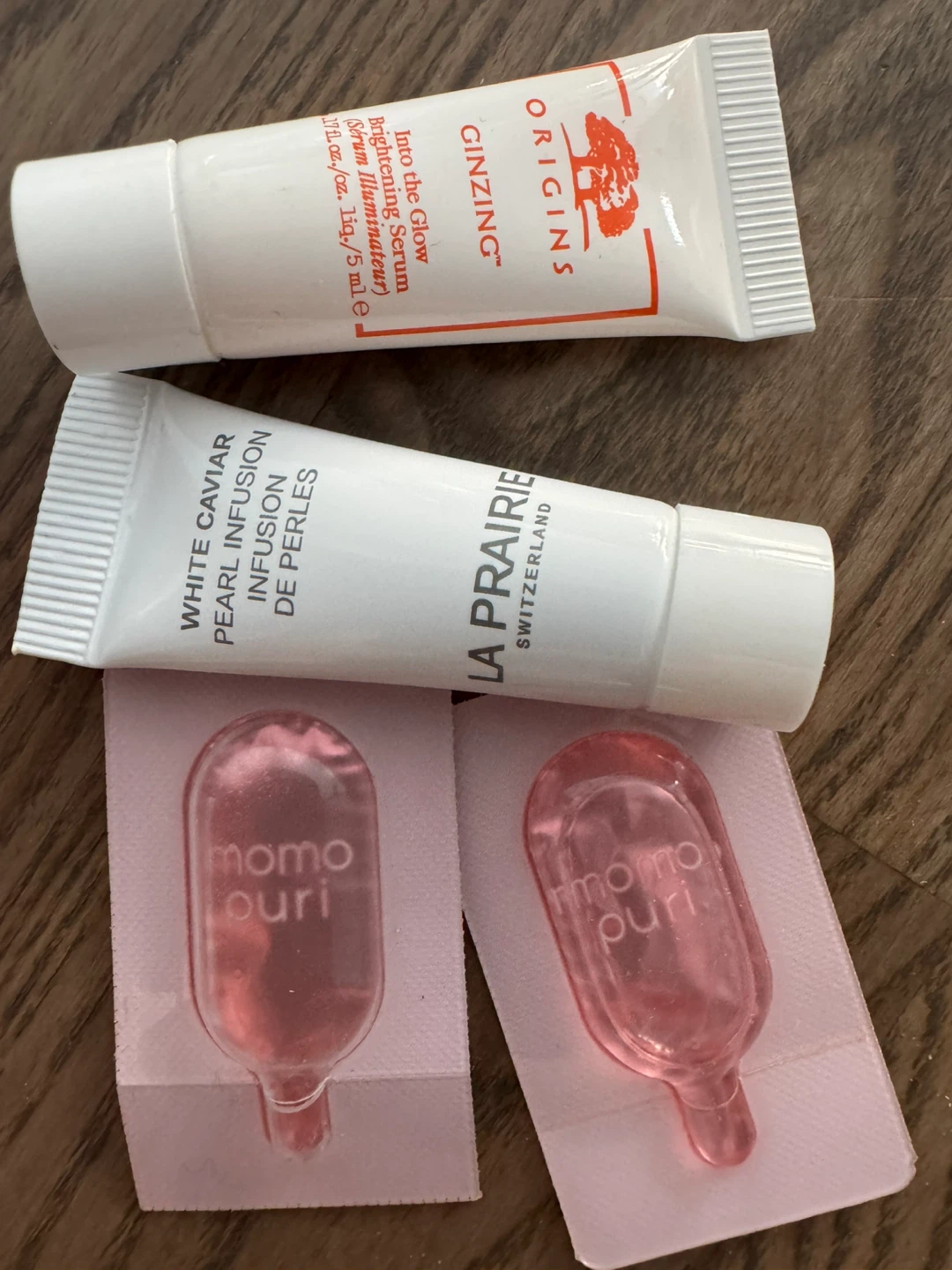Origins, La Prairie, and Momo Puri Skincare bundle