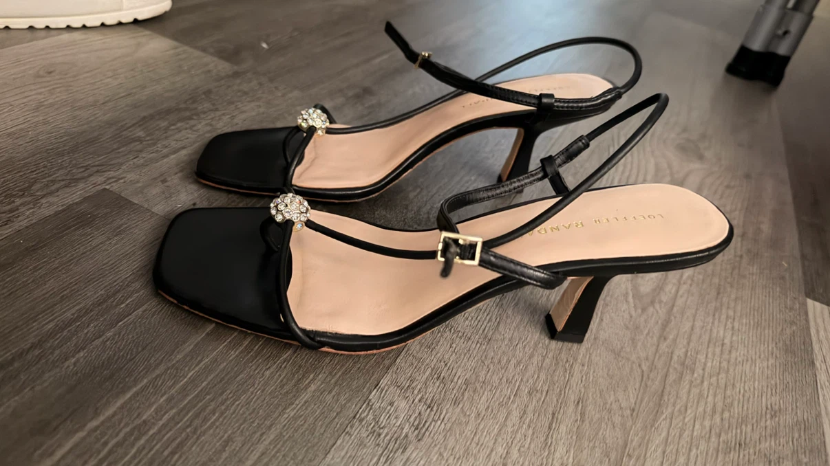 Loeffler Randall Black Crystal Embellished Sandals - photo 3
