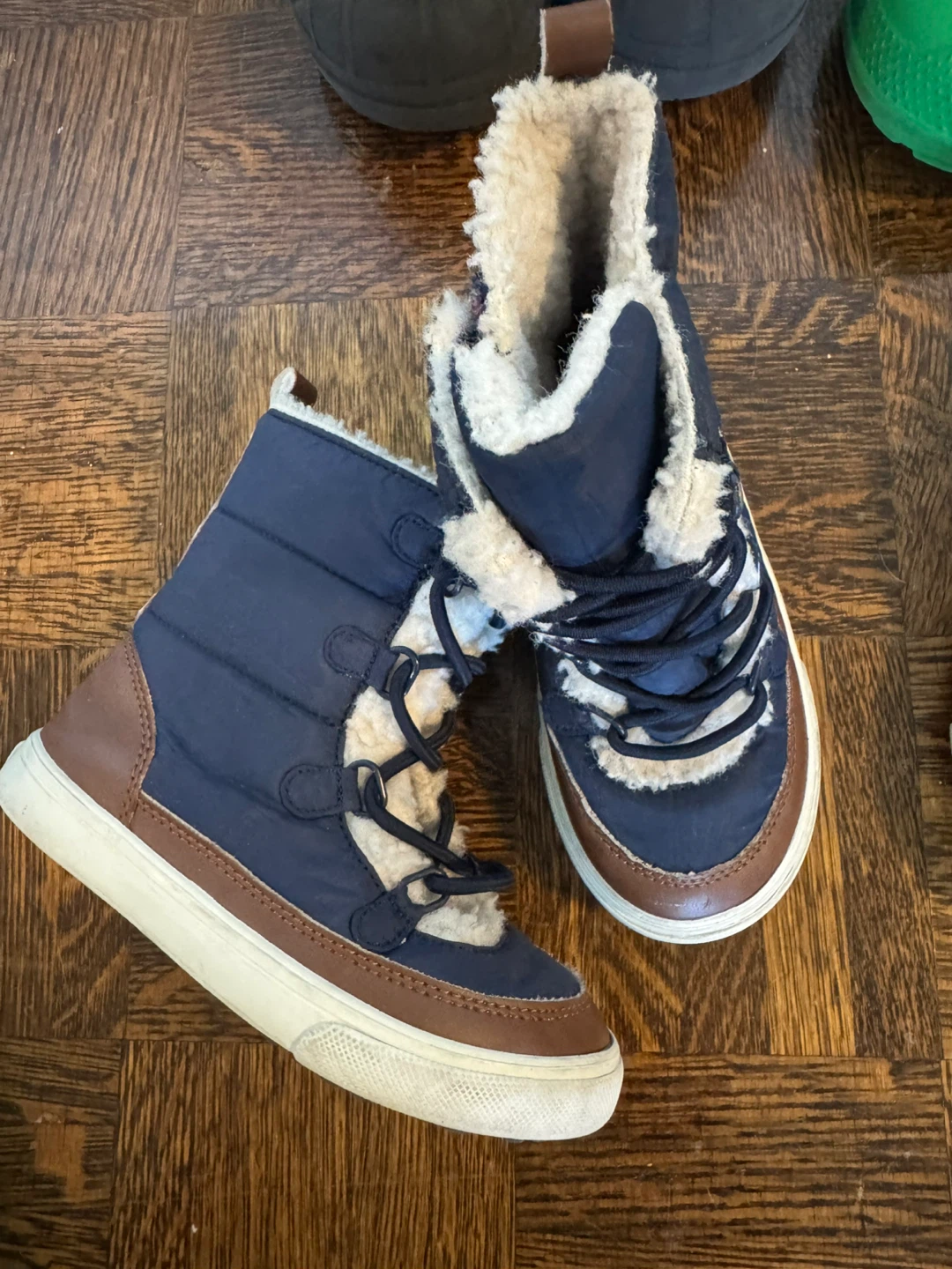 Navy Blue Winter Boots