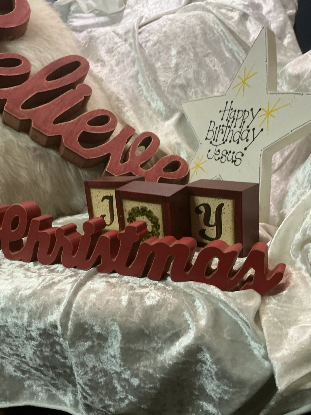 Assorted Wooden Christmas Holiday Decor Set - photo 3