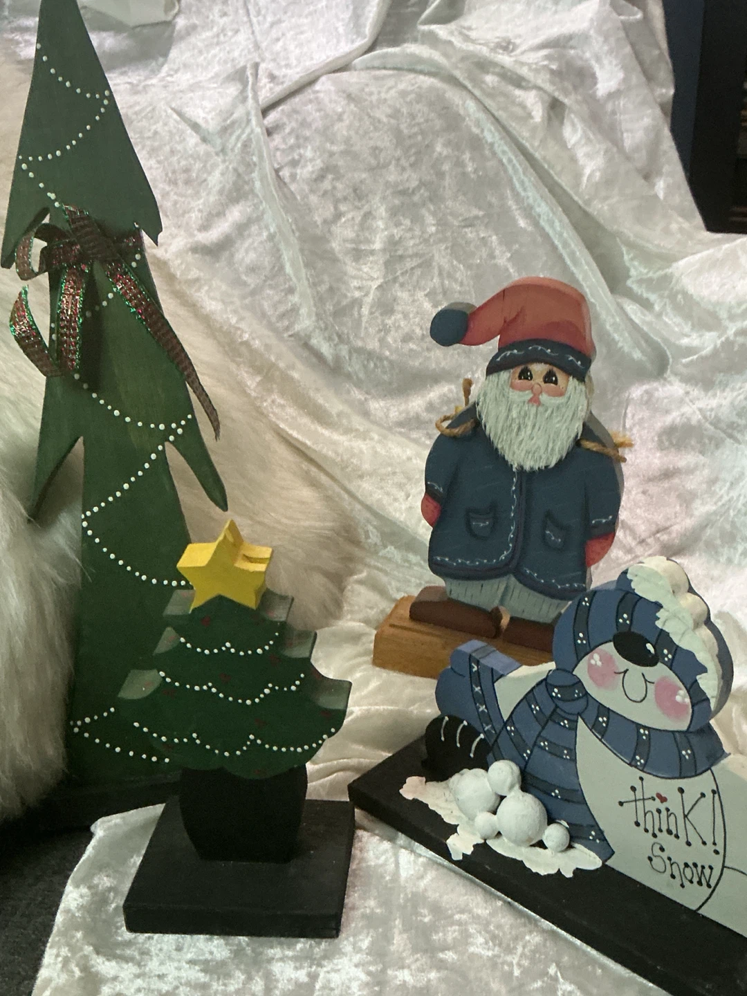 Assorted Wooden Christmas Holiday Decor Set - photo 4