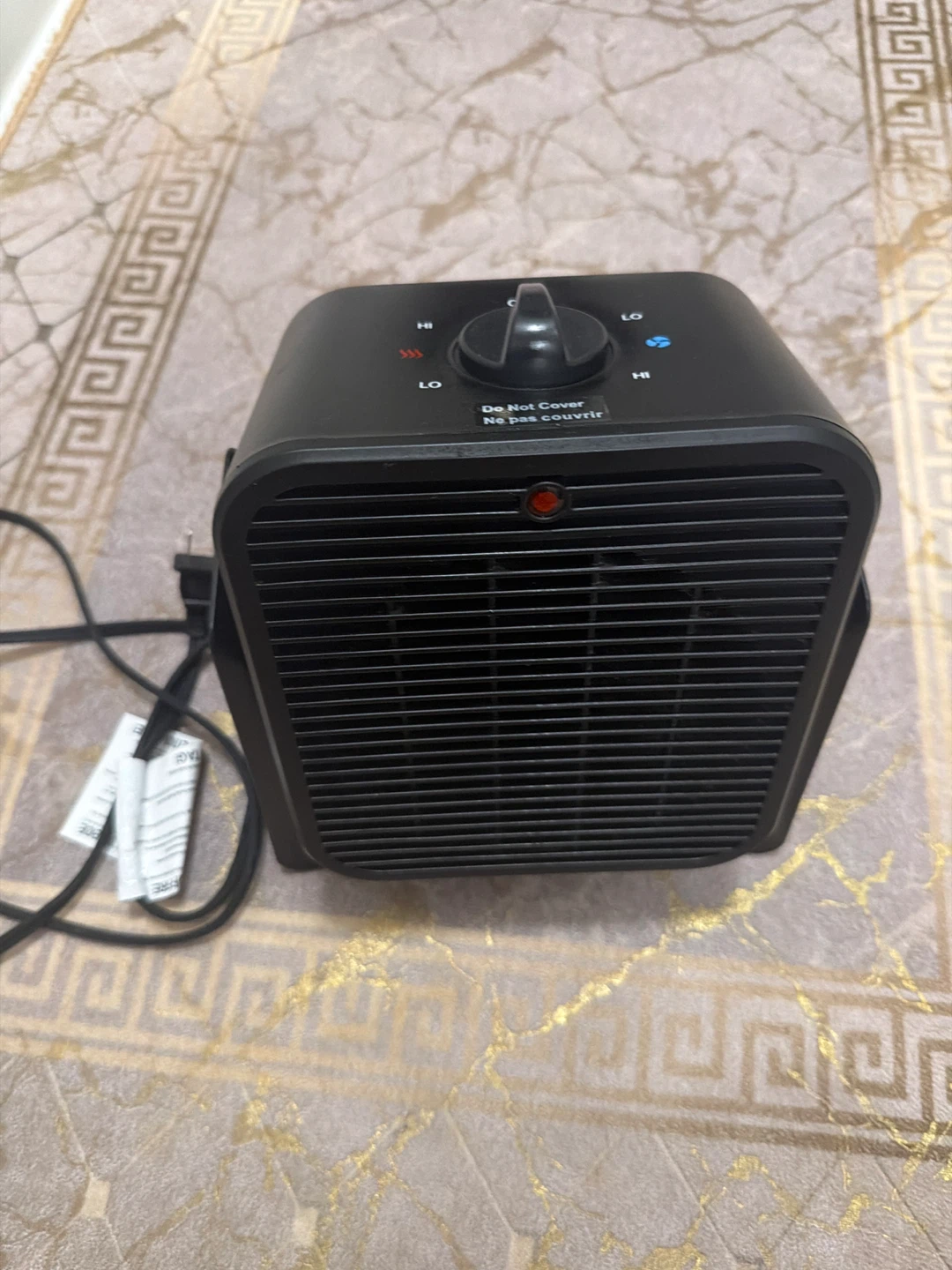 Black Electric Heater Fan
