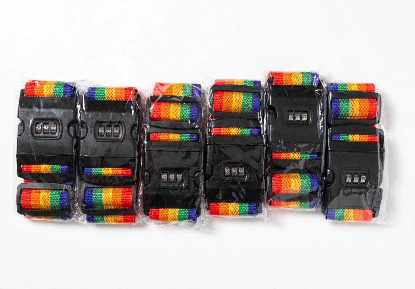 Luggage Strap with Lock - Rainbow Color - Brand New