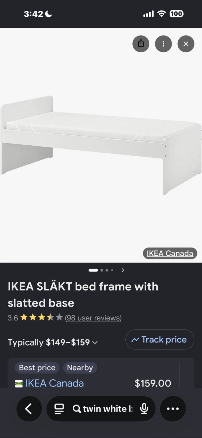 IKEA SLÄKT bed frame with slatted base - photo 2