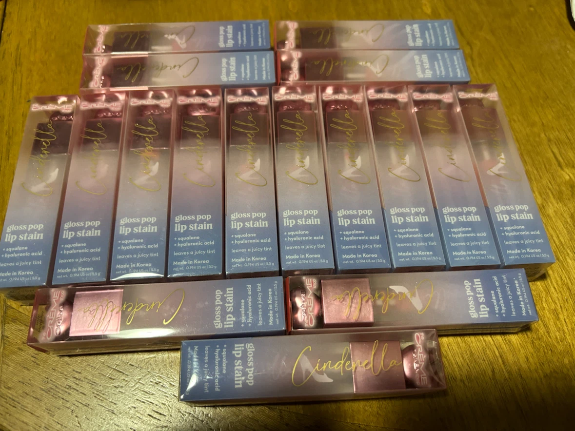 NEW-Lot if 17-The Creme Shop Cinderella Gloss Pop Lip Stain
