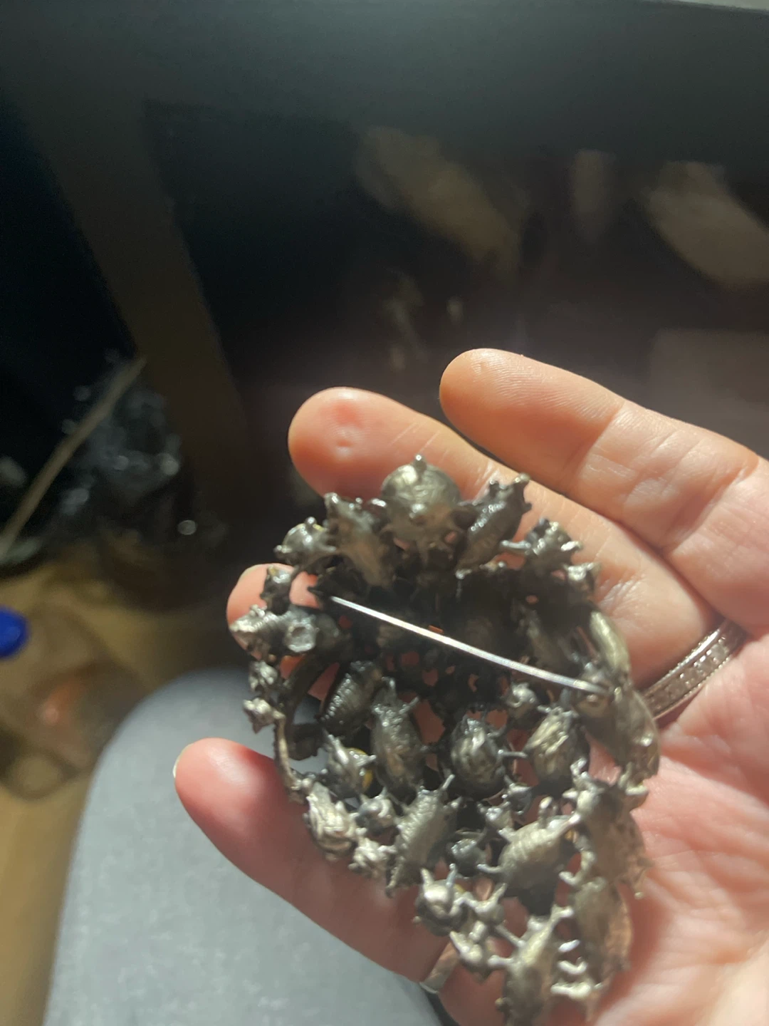 Iridescent Crystal Floral Brooch - photo 2