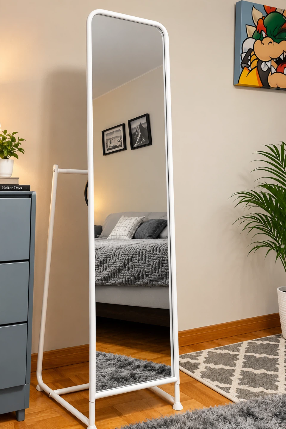 IKEA White Standing Floor Mirror