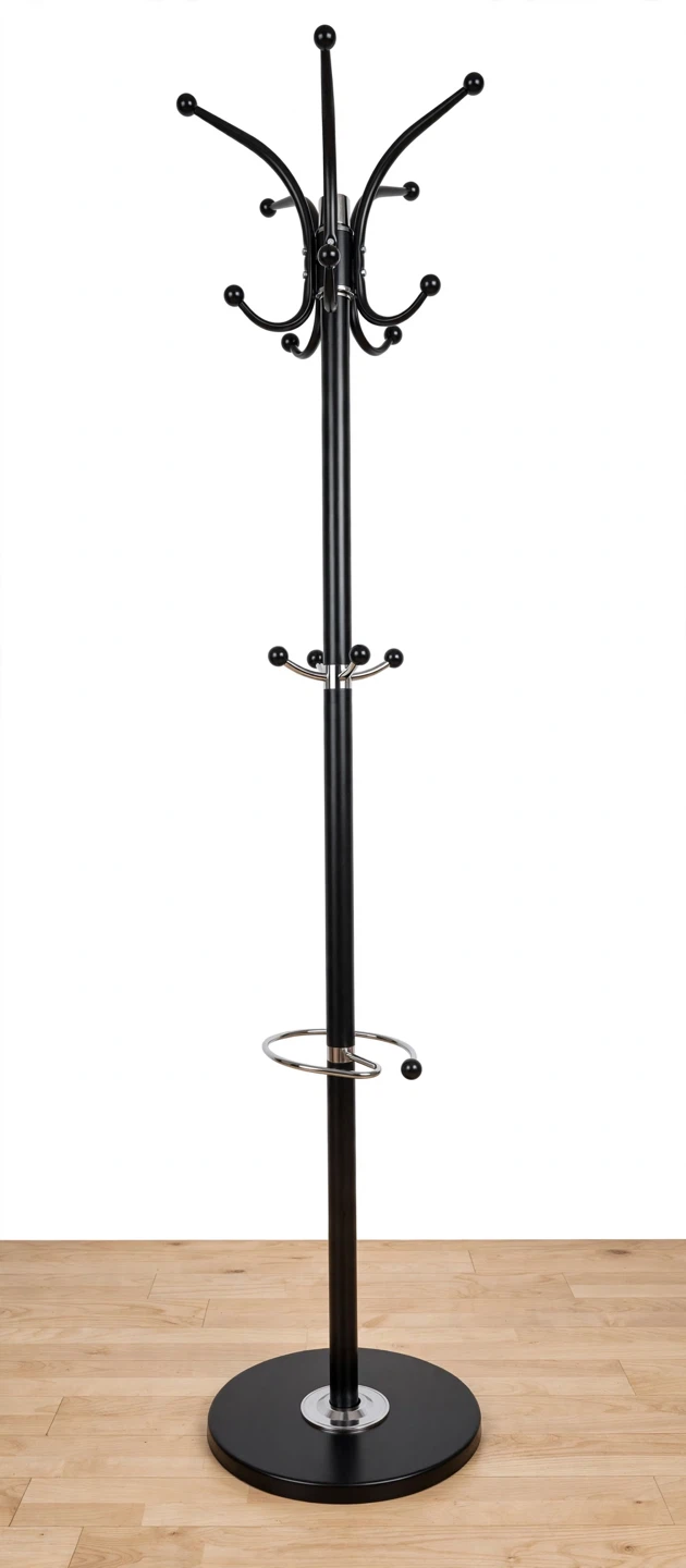Canadian Tire Black Standing Coat Rack marble base
