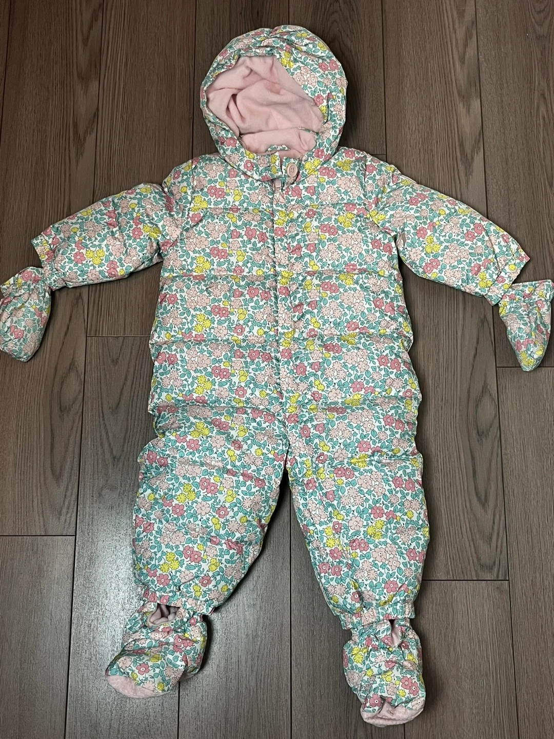 Baby Gap floral snowsuit