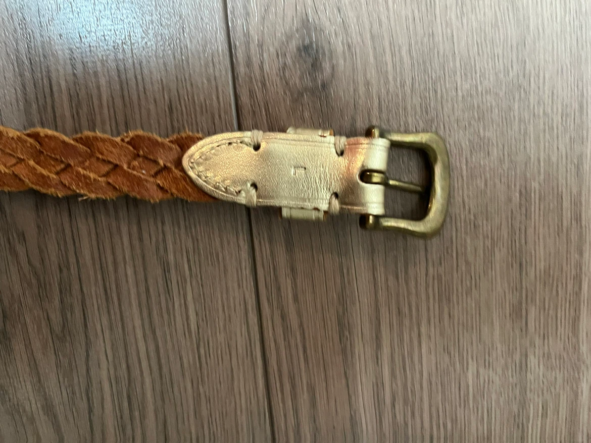 Ralph Lauren Gold Braided Leather Belt - photo 5