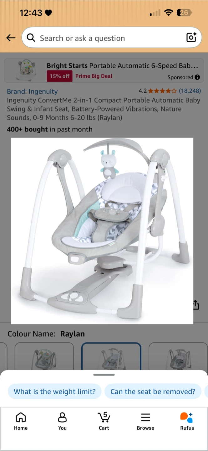 Ingenuity Baby Swing
