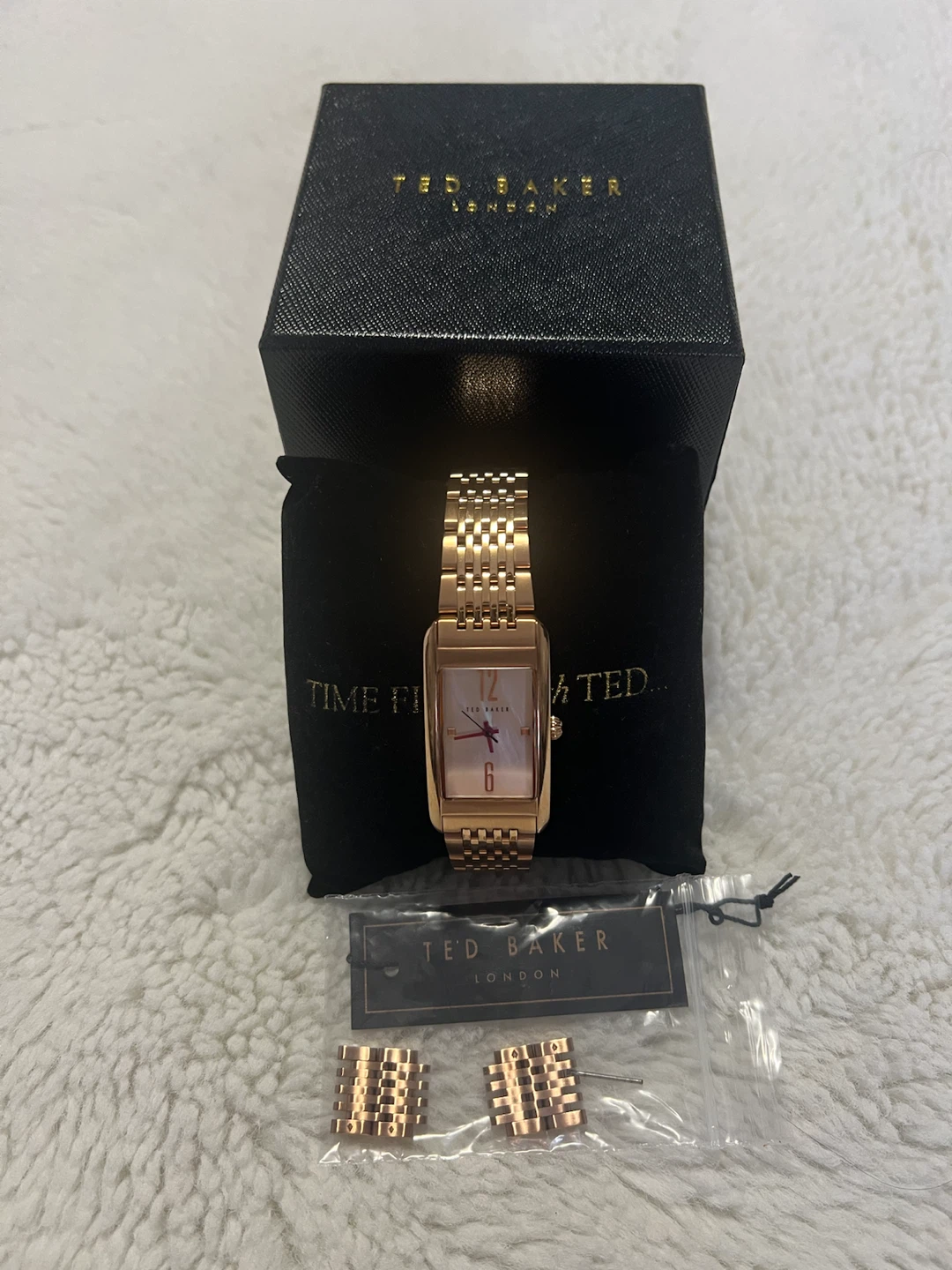 Ted Baker Rose Gold Rectangular Watch