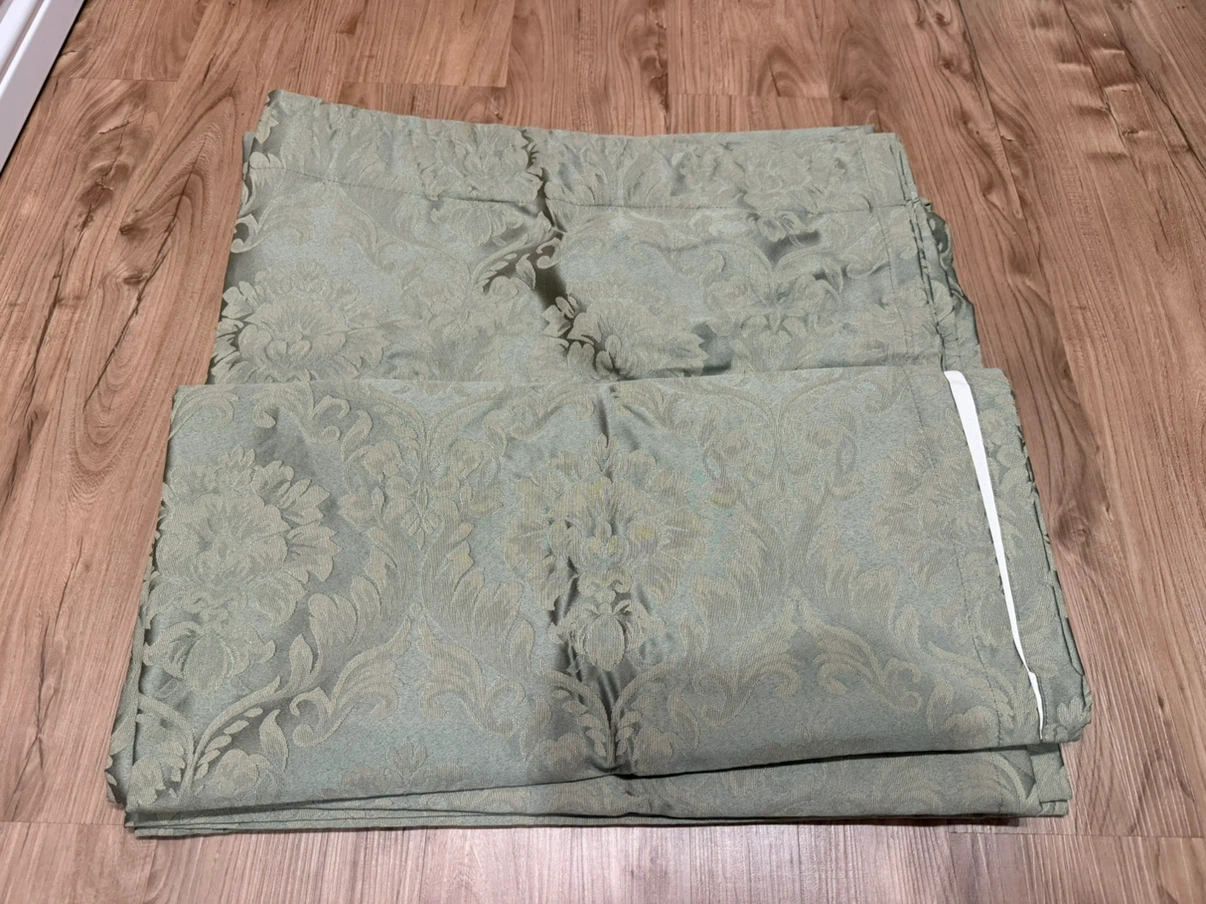 Sage Green Damask Curtains