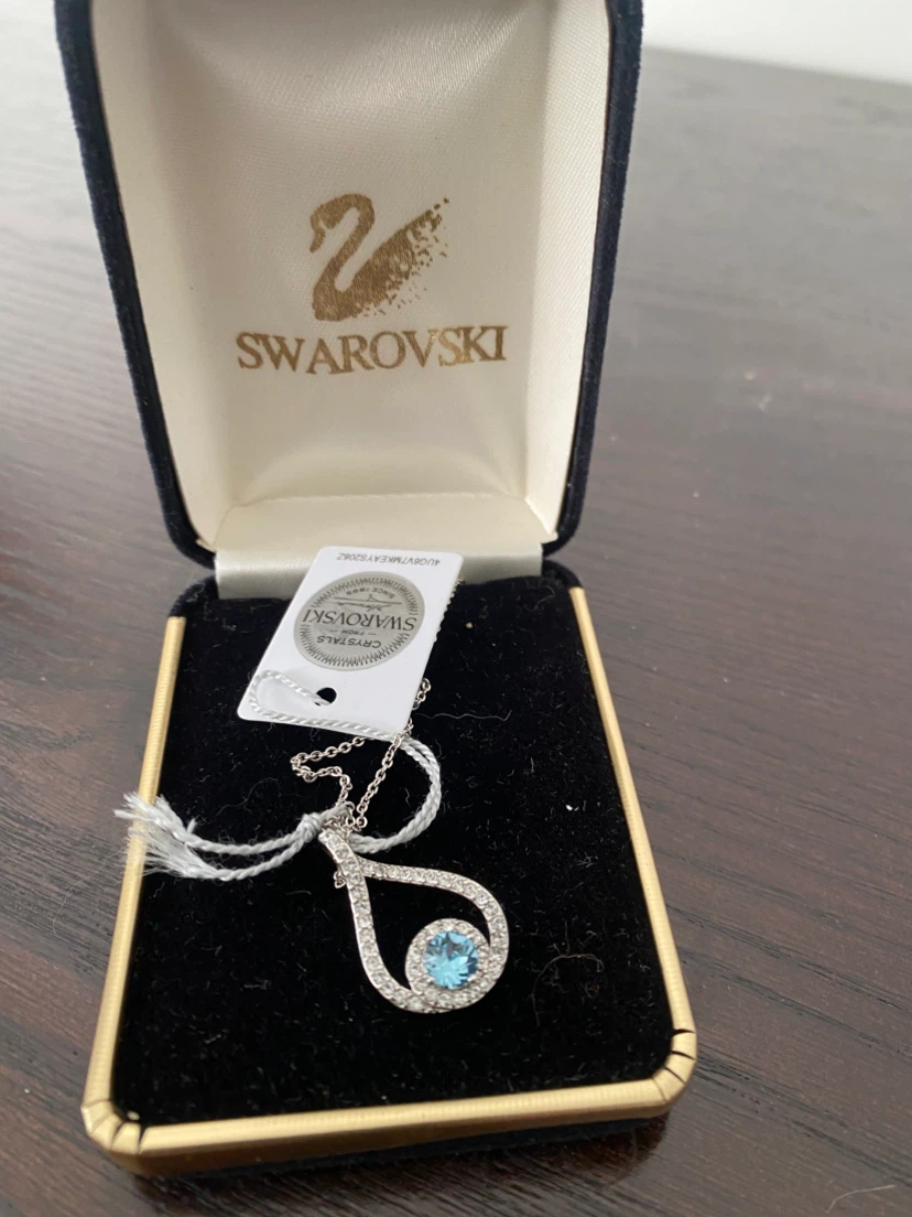 Swarovski Blue Crystal Pendant Necklace - photo 2