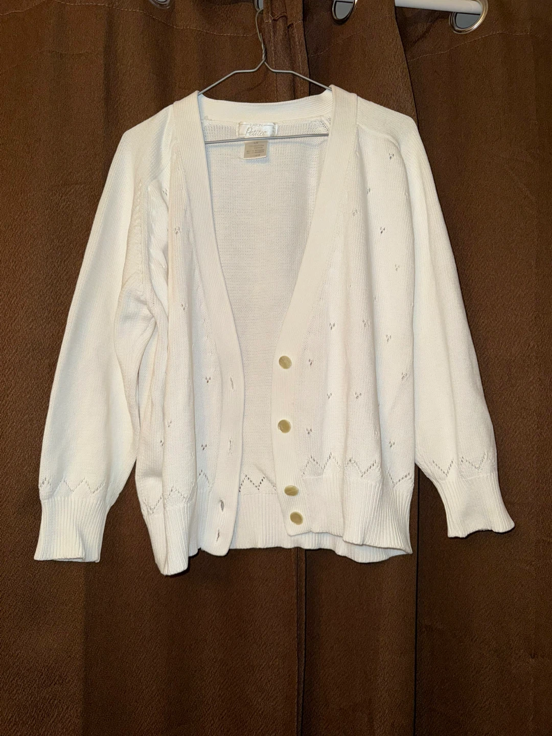 Eaton Petites White Cardigan