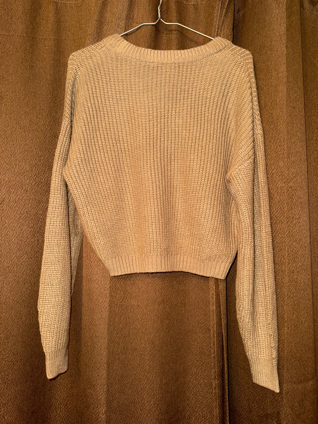 Bluenotes Tan V-Neck Button-Up Knit Cardigan - photo 2