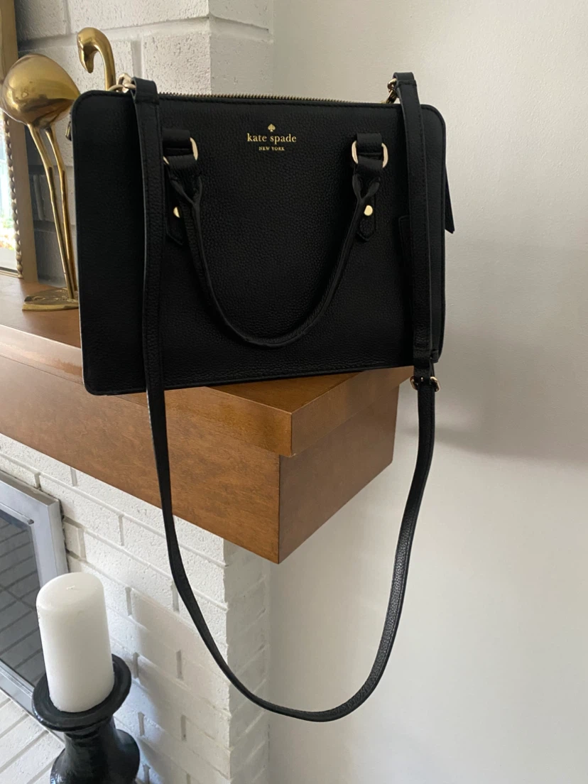 Kate Spade Leather Black Handbag new condition - photo 3