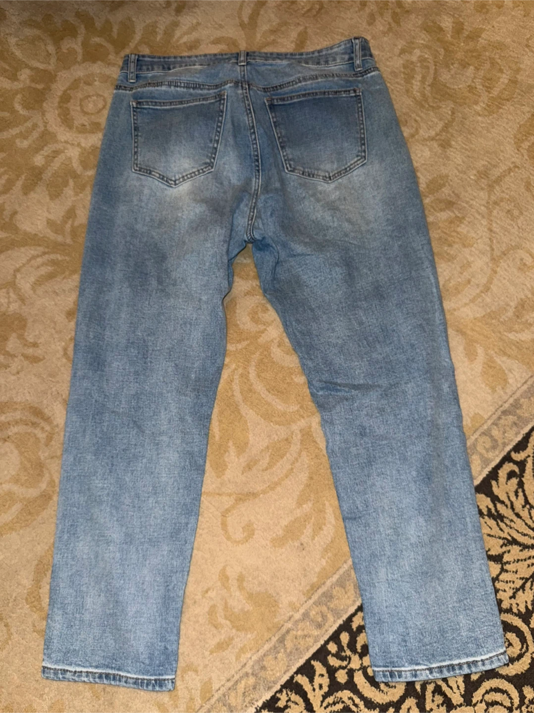 Wax Jean Distressed Light Wash Denim - photo 2