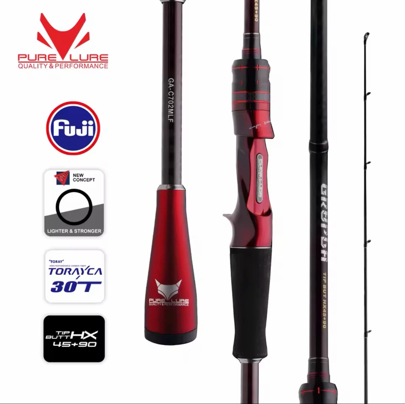 Pure Lure Casting Rod GA-C832MHF