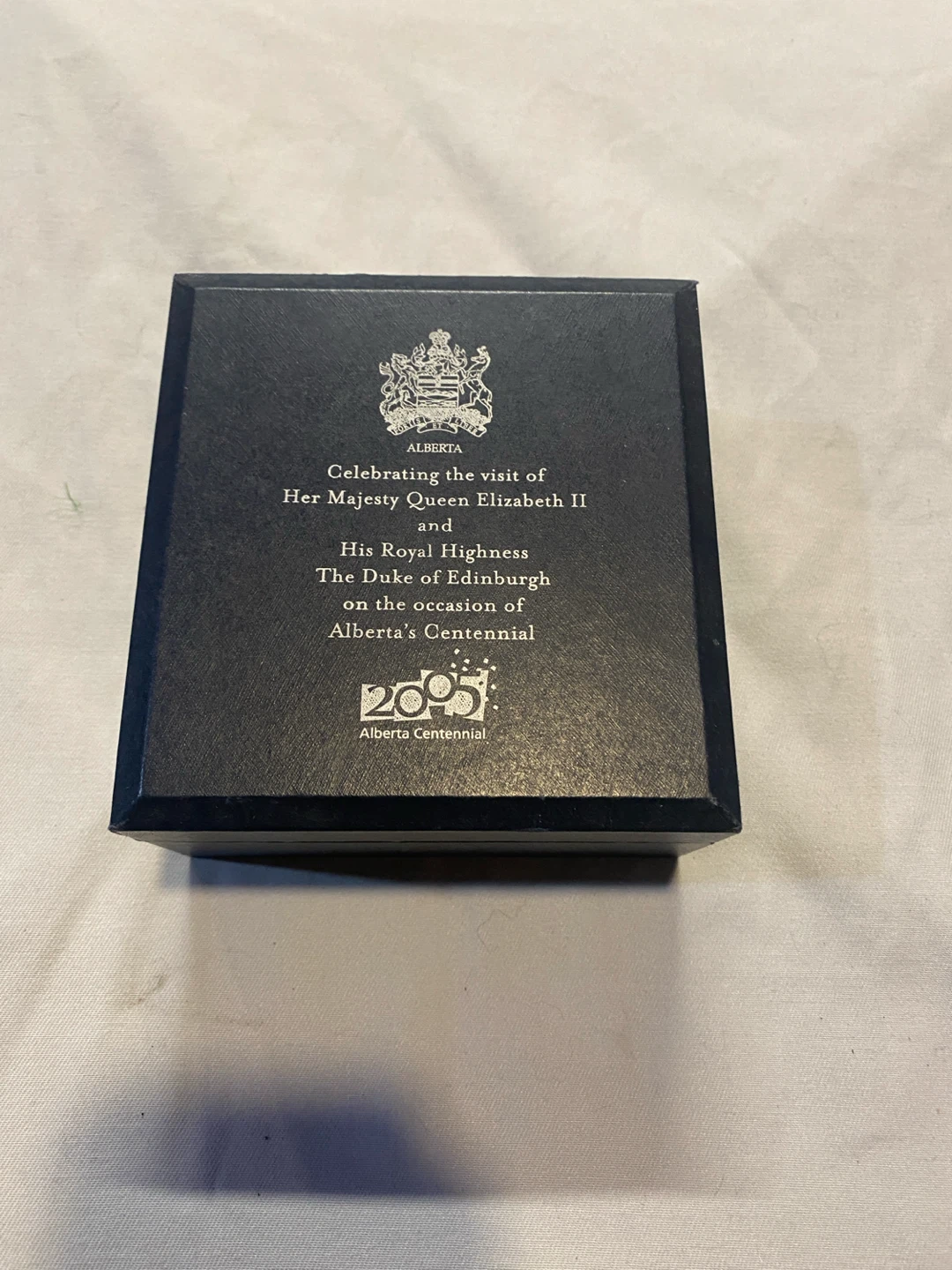 2005 Alberta Centennial Royal Visit Glass Paperweight