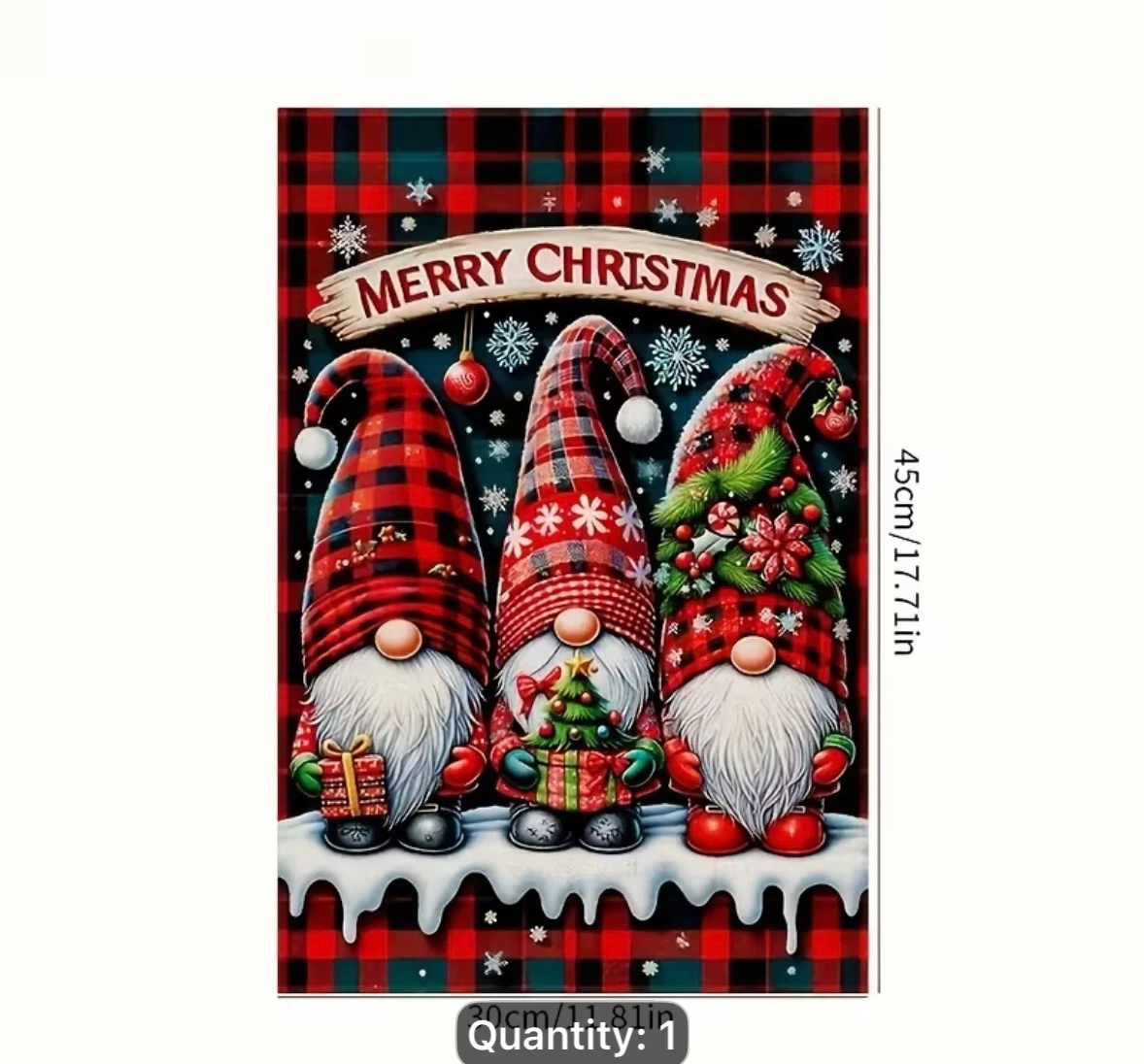 Merry Christmas Gnome Garden Flag - photo 2