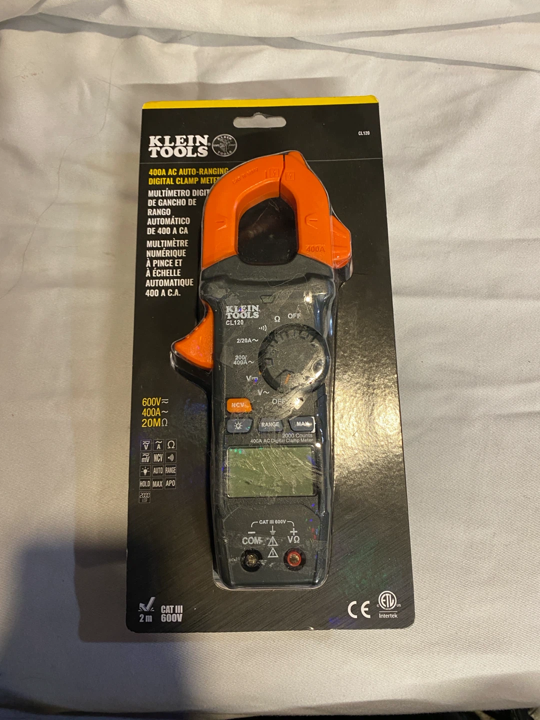 Klein Tools CL120 400A AC Auto-Ranging Digital Clamp Meter