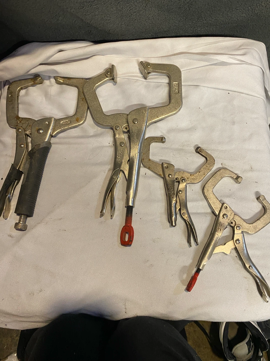 6 Assorted Locking C-Clamps