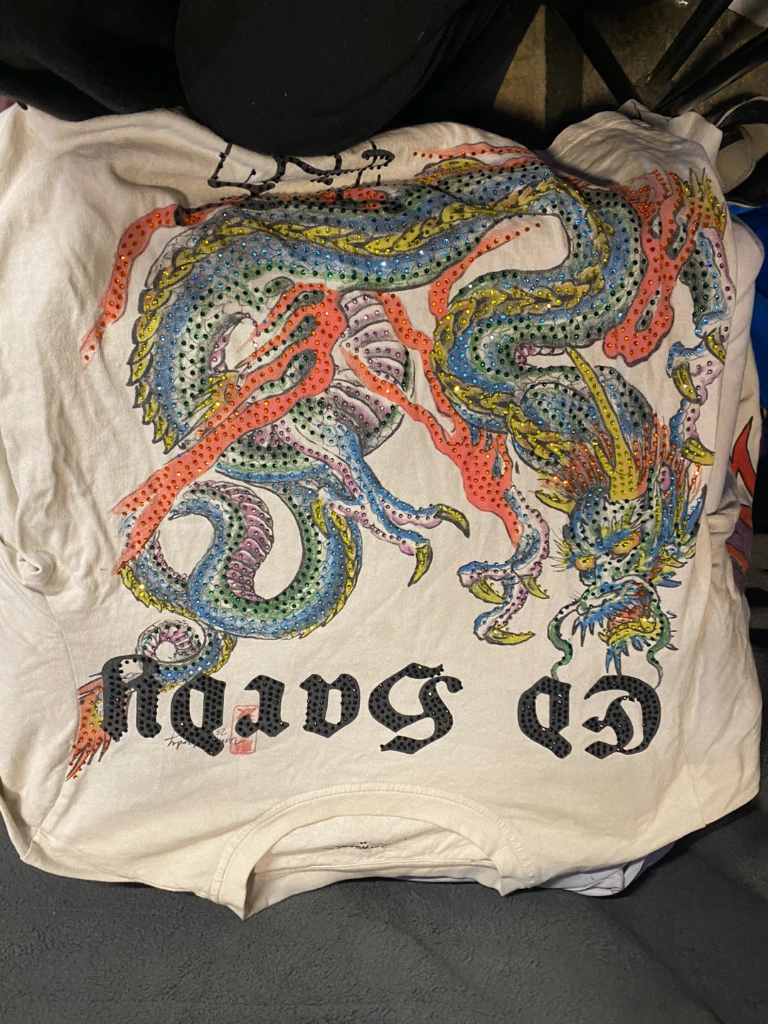 Ed Hardy Dragon T-Shirt long sleeve size medium