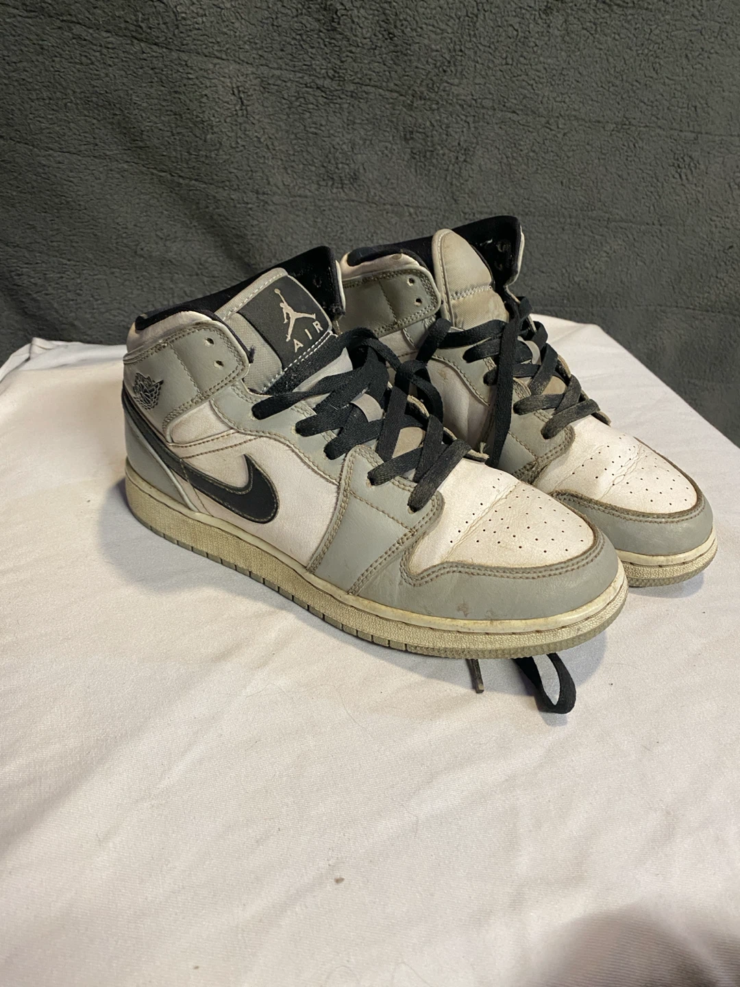 Nike Air Jordan 1 Mid Grey and White