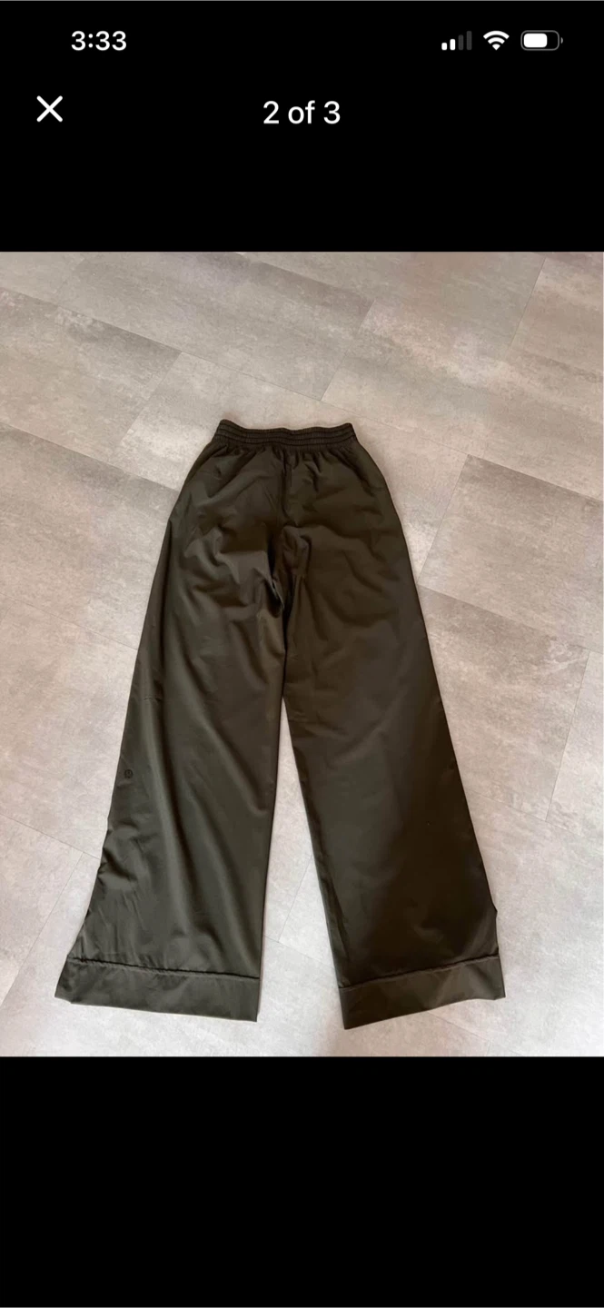 Lululemon size 0 Wide-Leg Trousers Olive - photo 2