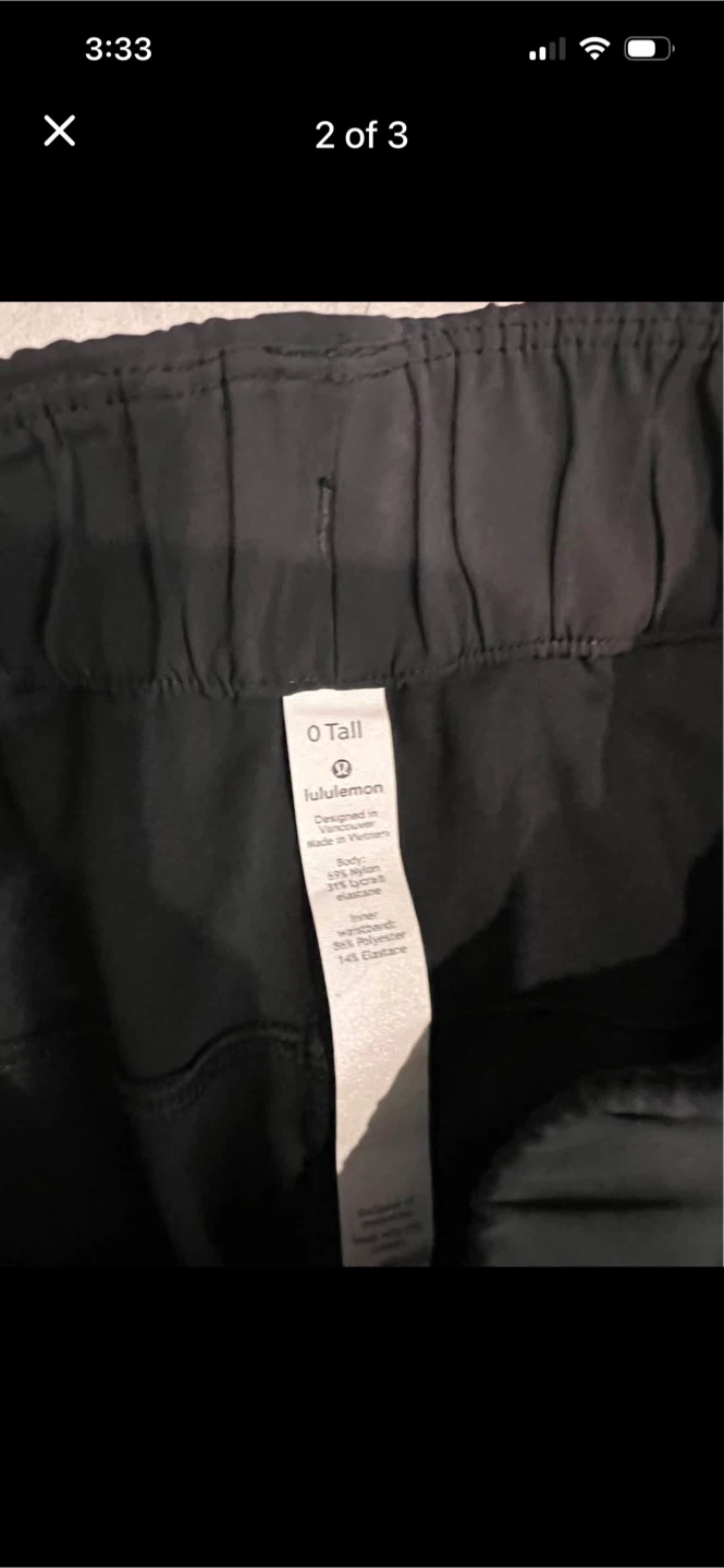 Lululemon Black Pull-On Pants Size 0 Tall - photo 2