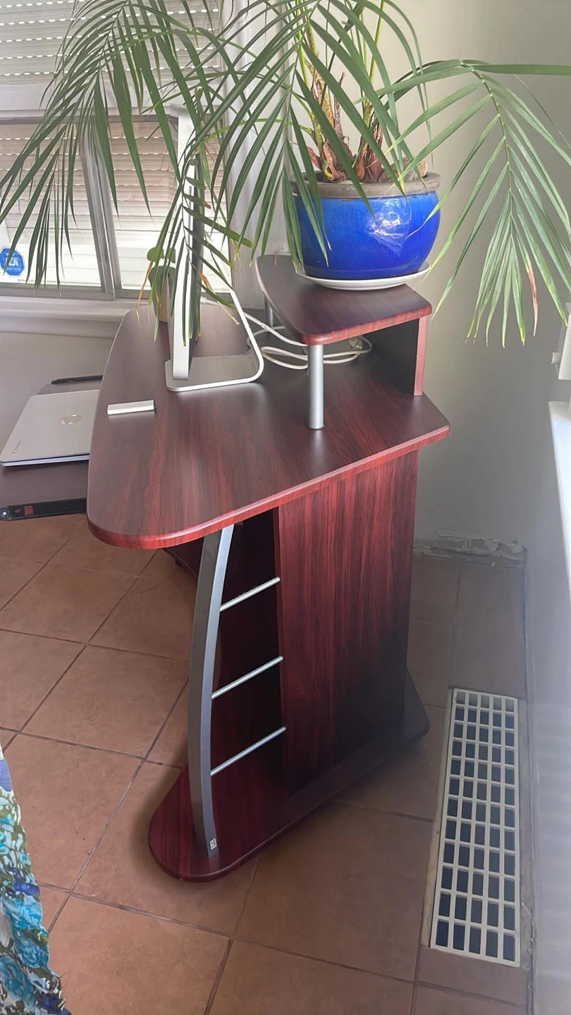 Corner Mahogany Computer Desk - photo 3