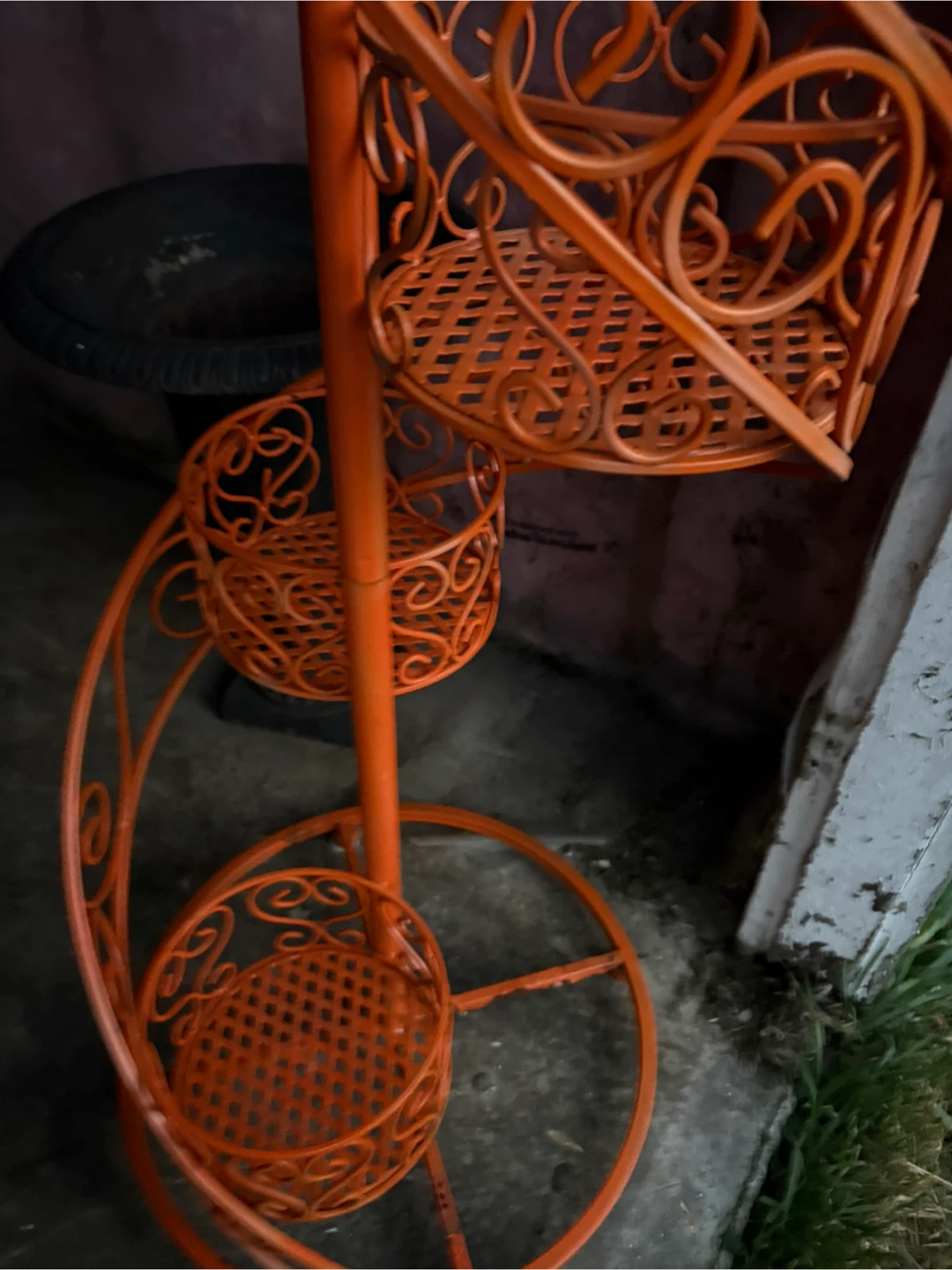 Orange Metal Spiral Plant Stand$35 - photo 3