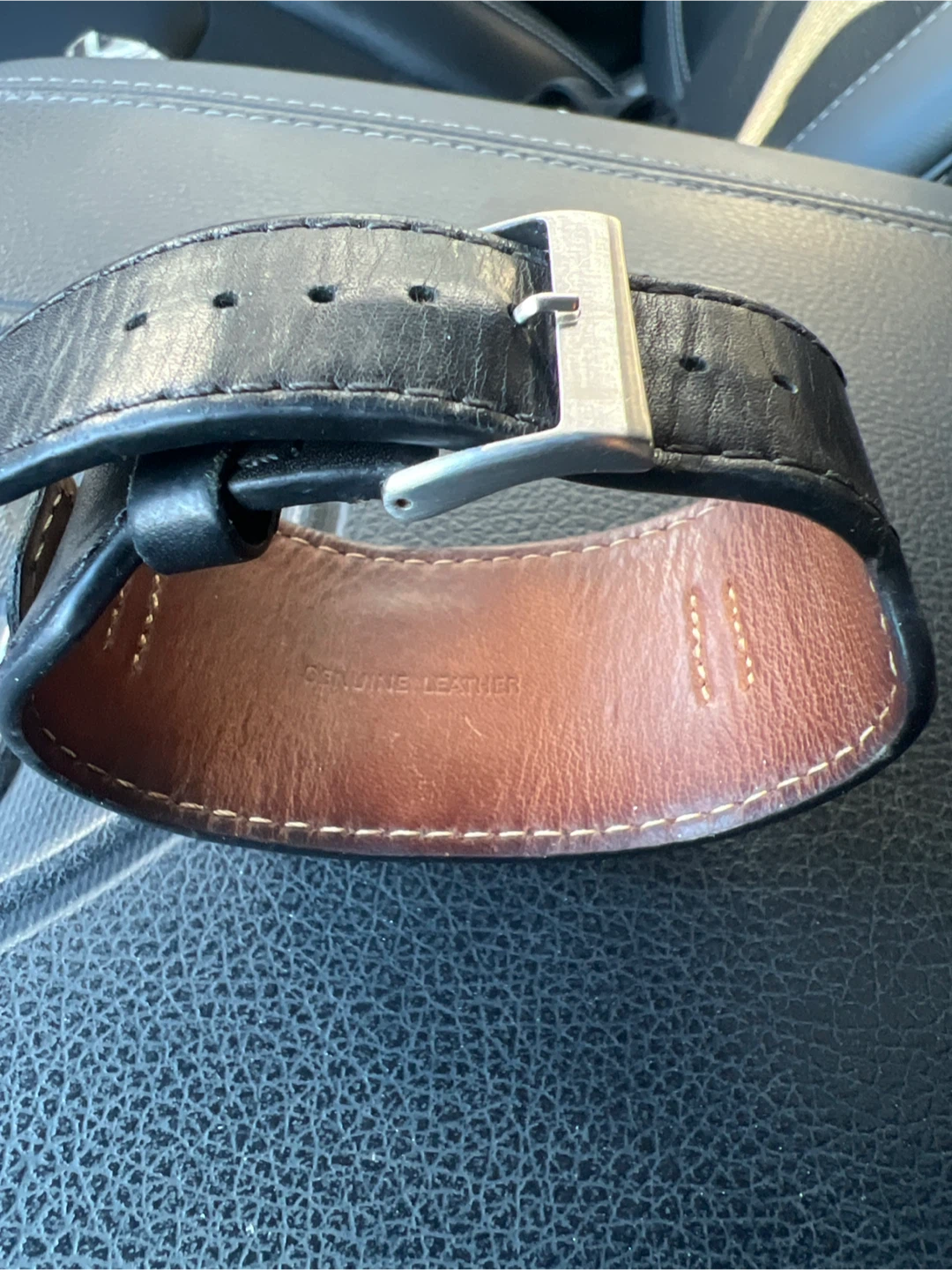 Guess Rectangular Wristwatch with Leather Band - photo 2