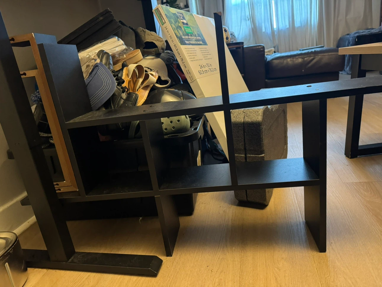 Black Wooden floating shelf