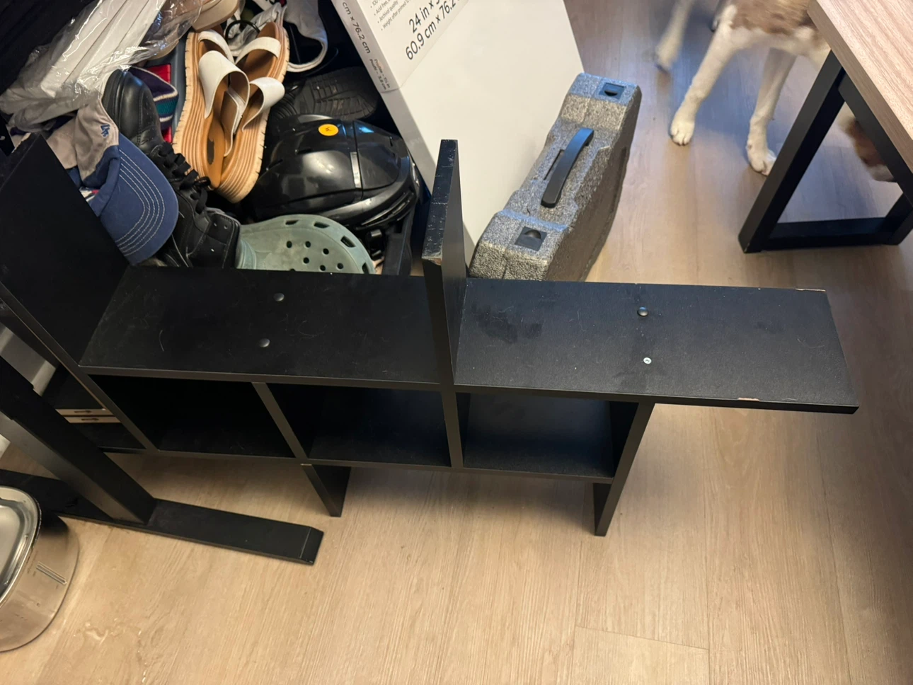 Black Wooden floating shelf - photo 3