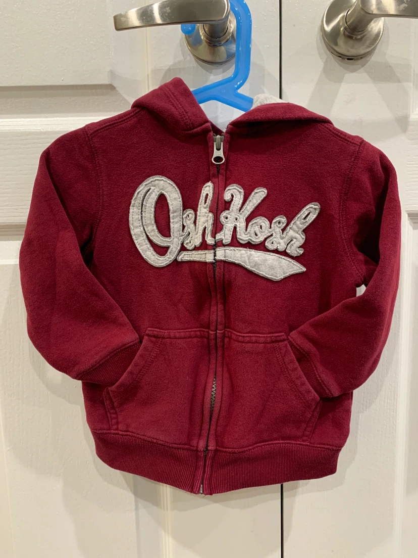 OshKosh B'gosh Red Zip-Up Hoodie 3T