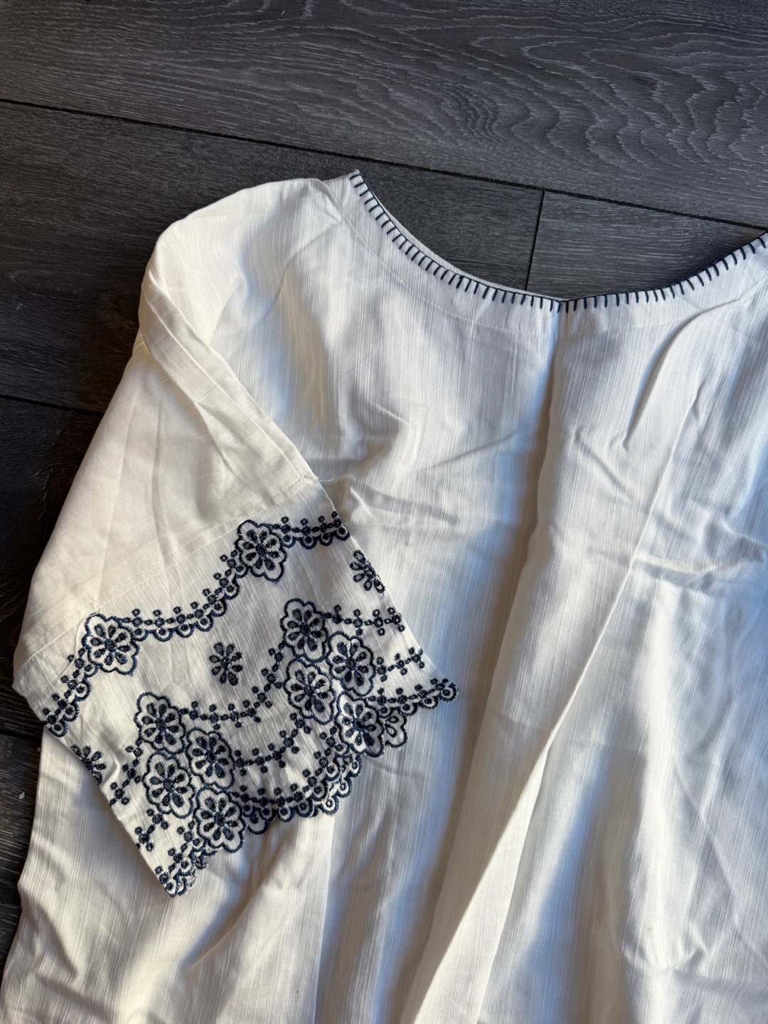 White Embroidered Kurti