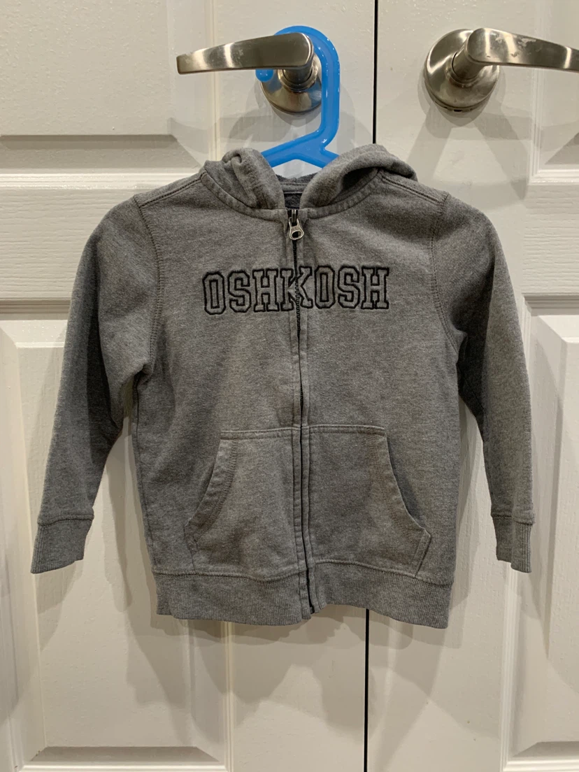 OshKosh Grey Zip-Up Hoodie 3T