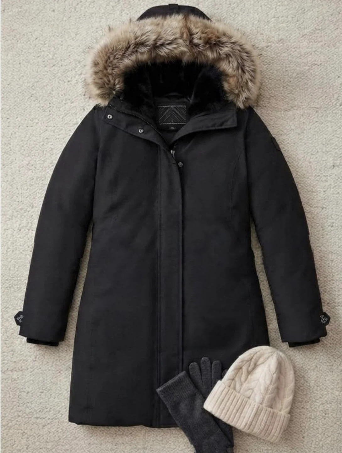 Aritzia TNA St. Moritz Winter Parka Coat Black Womens XS