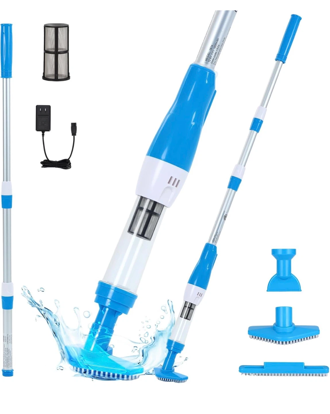 Cordless Handheld Pool Vacuum Cleaner Model 1814