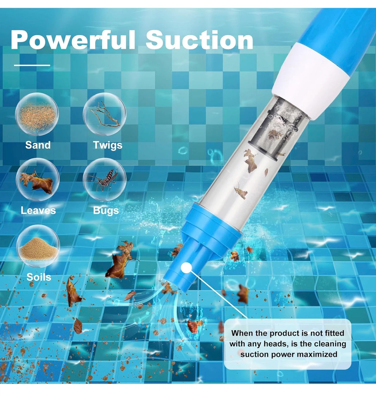 Cordless Handheld Pool Vacuum Cleaner Model 1814 - photo 2