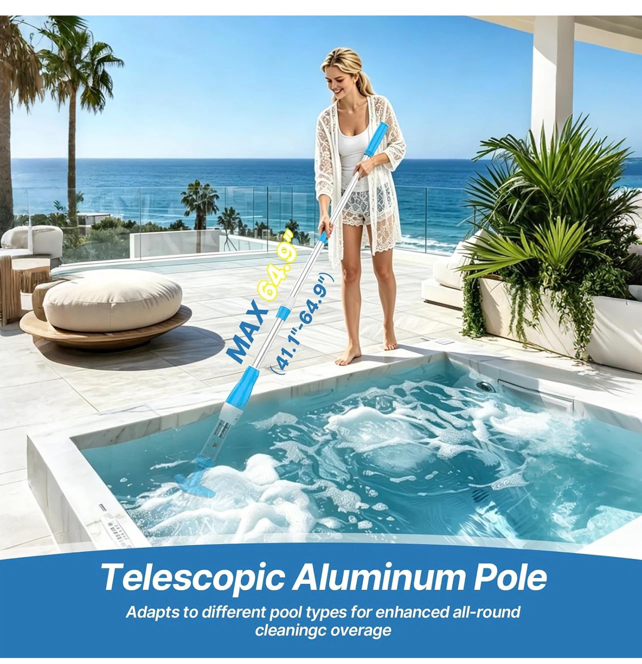 Cordless Handheld Pool Vacuum Cleaner Model 1814 - photo 4