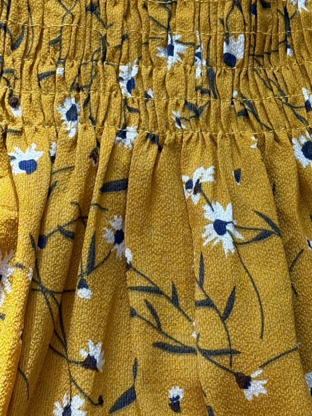 Cute Yellow Floral Smocked Top - photo 4