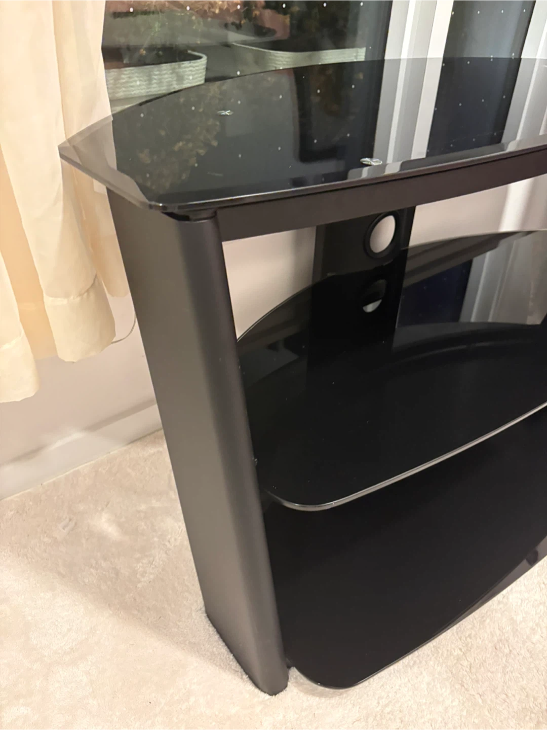 Black Glass TV Stand - photo 3