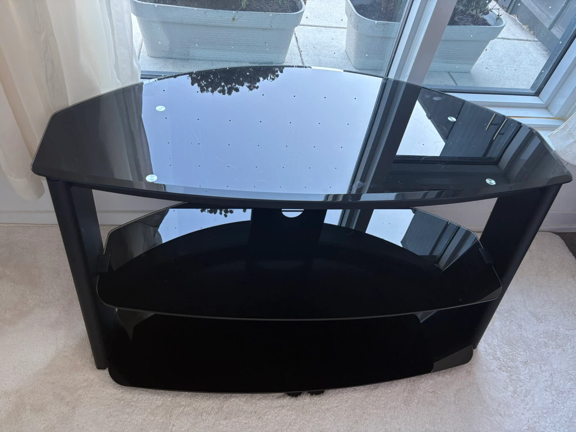 Black Glass TV Stand - photo 4