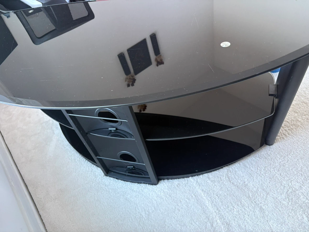 Black Glass TV Stand - photo 5